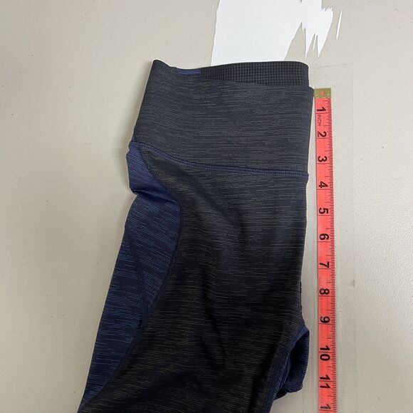 Outdoor Voices TechSweat Leggings Size S Capri Crop Blue Black Mid Rise Gym - Picture 8 of 9